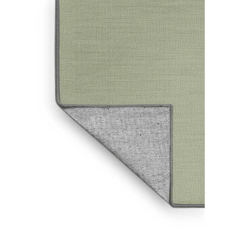 Machine Washable Solid Brown Area Rug, Square 4'