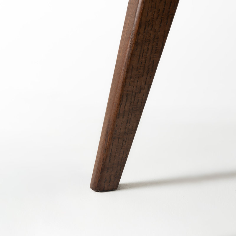 Ensemble de 2 tables basses rondes modernes en chêne massif Fjord, Ensemble 29,5 po x l 23,6 po, Chêne brun, 2
