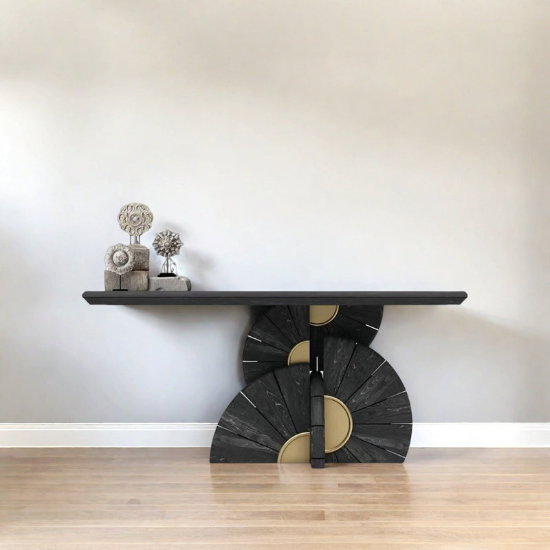 Console Modern Luxury Creative Design, Noir, H 31,5 po x l 62,99 po x P 15,75 po, Noir