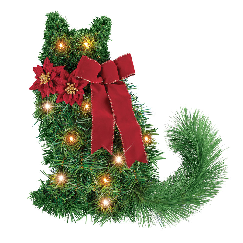 Couronne lumineuse en polyester 15 po Ribbon Cat