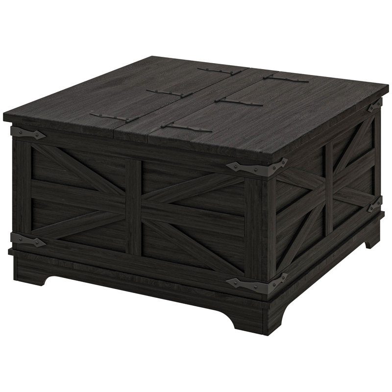 Caelah Single Coffee Table,wood, Black, Black