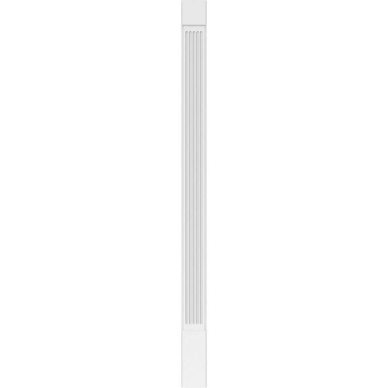 Pilastre cannelé en PVC (la paire), 8", Base et chapiteau standards