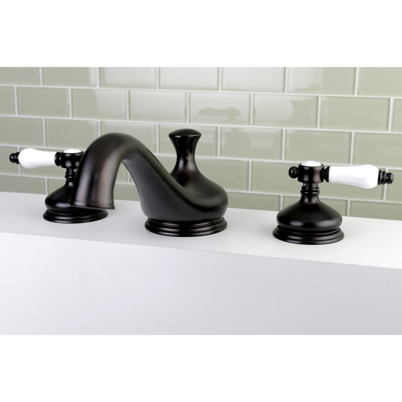 Kingston Brass Bel-Air Two-Handle 3-Hole Deck Mount Roman Tub Faucet, Oil Rubbed Bronze
