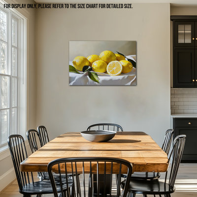 Art mural de citron, décoration murale de cuisine, impressions d'art sur toile de fruits italiens, images de citron méditerranéen pour la cuisine, affiche d'art rétro, décoration murale encadrée de cuisine prête à être suspendue 28 po x 40 po