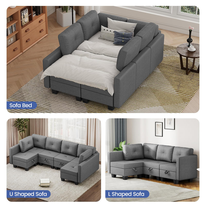 Fabric Sofa & Chaise, 3