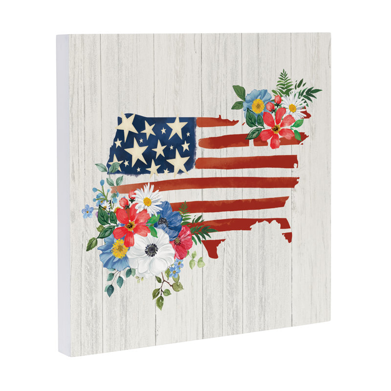 Décoration murale d'intérieur américaine classique American Floral, L 12 po x H 12 po