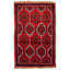 Tapis décoratif en laine de conception unique noué à la main new age esari turkman rouge/brun 3 pi 5 po x 5 pi 2 po