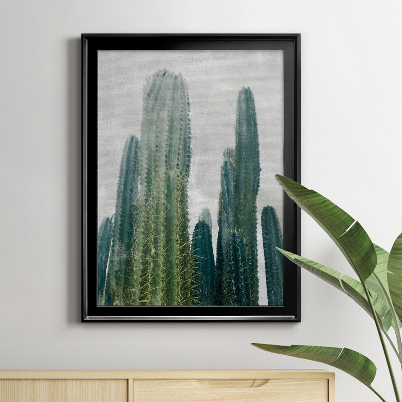 Aruba Cacti I, reproduction encadrée de qualité supérieure - prête à être accrochée, H 18,5 po x l 24,5 po x P 1,5 po, Noir