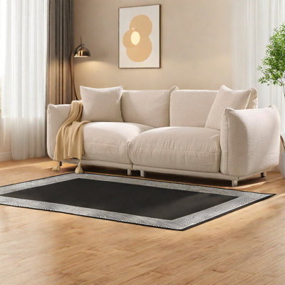 Compression Sofas, 87.4 Inch Camel Velvet 3 Seater, Modern Home Couch