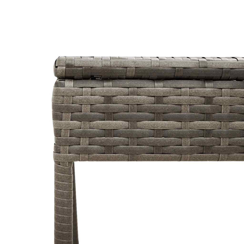  Dossier simple en rotin PE multi-positions, Gris, Marine
