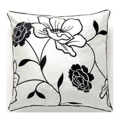 Chloe Cushion Cover in White / Black