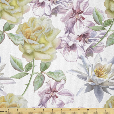Coulliette Rose Petals Sakura Lily Flowers Blooms Multi-Purpose Fabric