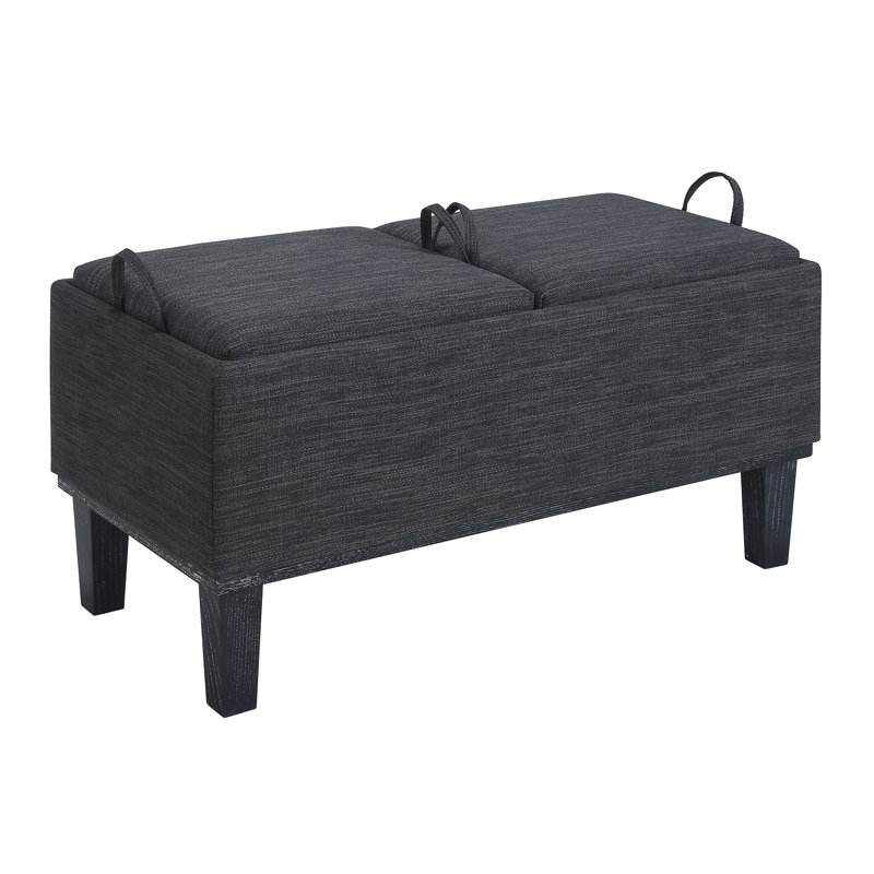 Esmee 34.5'' Wide Rectangle Storage Ottoman with Reversible Tray