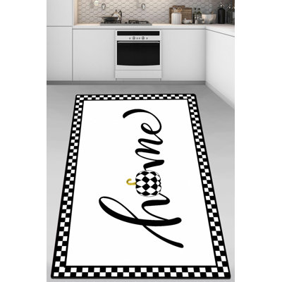 Durable Hall Carpet (4.9 x 6.6 ft), 100% Polyester, 0.4 in Pile Height | Antibacterial, Non-Slip Underside, Machine Washable at 86°F | Perfect for High Traffic Areas, Easy Care & Stylish Home Décor