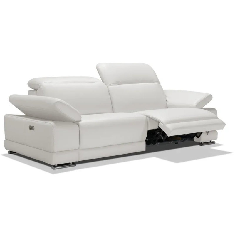 Causeuse Wonard, Cuir pleine fleur blanc