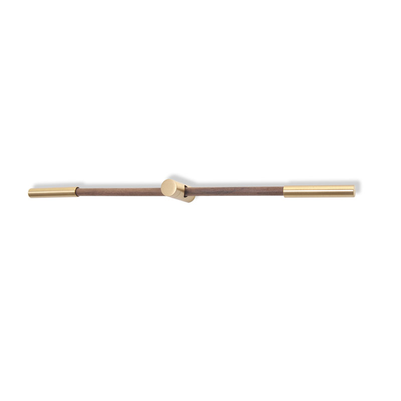 Horloge murale Merlin, Grand, Brass/Walnut