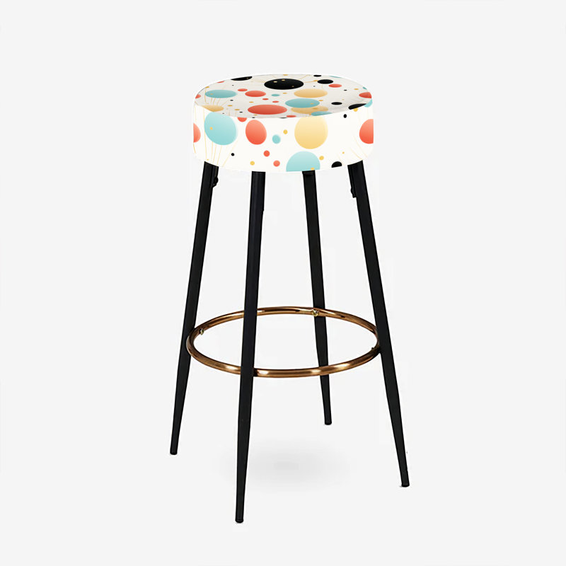 Motif contemporain chic à pois - Ensemble de 2 tabourets à pois