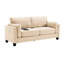 Canapé 79 po en lin kaki de style moderne avec 3 coussins épais et épais, une structure, des hublots, confortable pour le salon, le bureau de la chambre à coucher-121098688