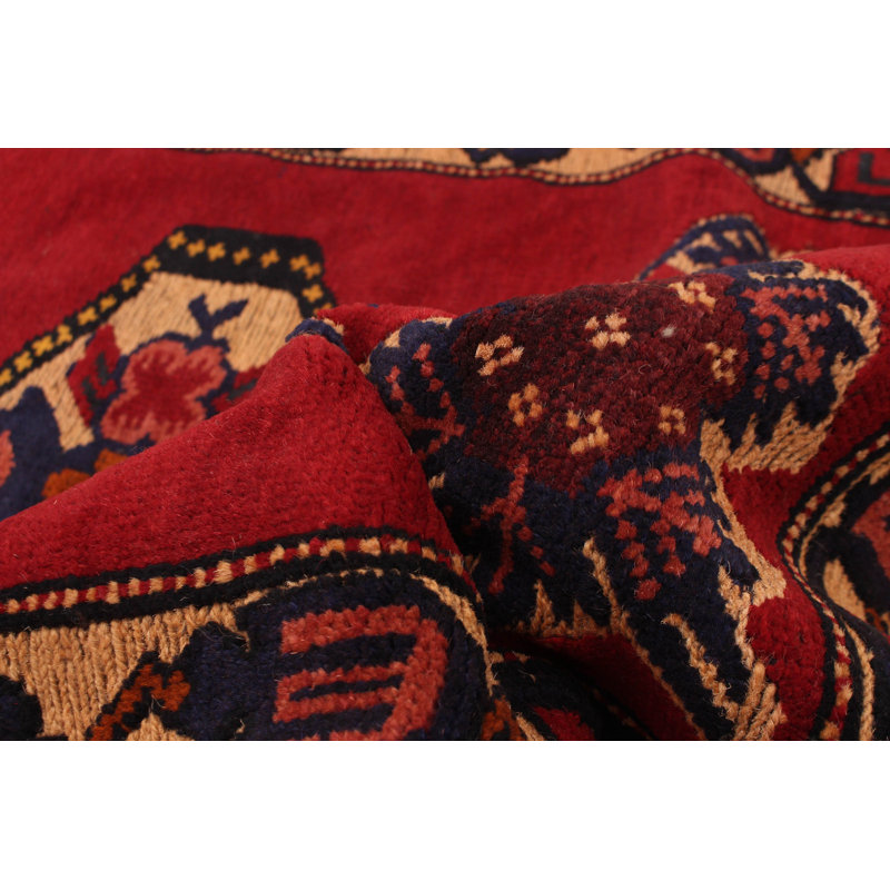 Miruna One-of-a-Kind 2'9" X 4'4" New Age Wool Area Rug in Dark Red