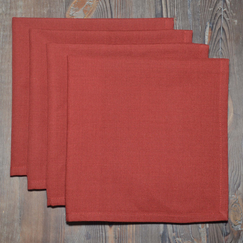 Aderonke Cotton Square Napkin, Red