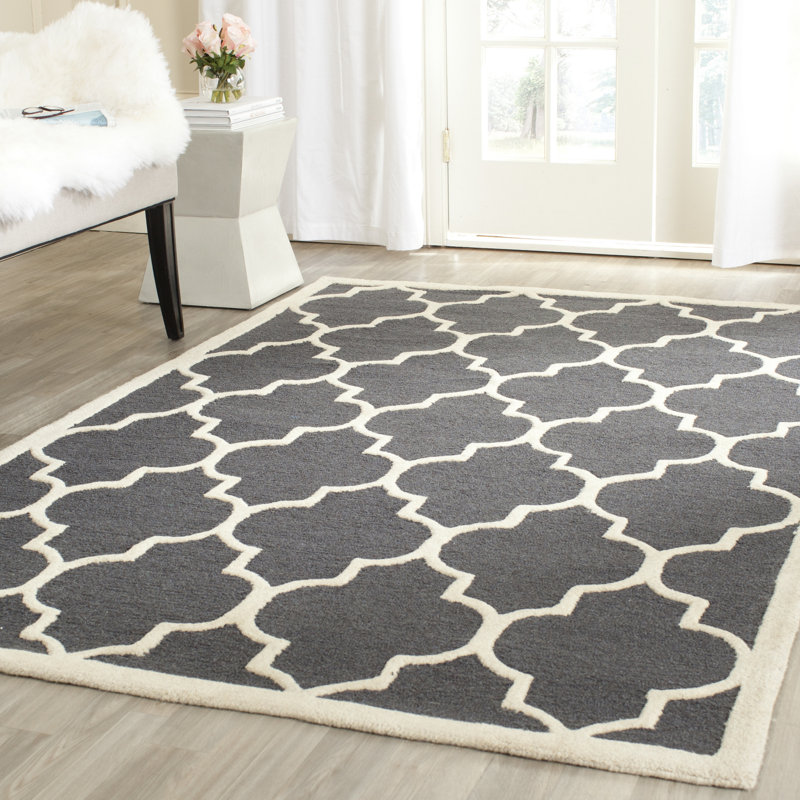 Rotteck Geometric Wool Hand Woven Area Rug, Rectangle 243 x 304cm