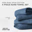 Ensemble de 4 essuie-mains 100% coton-103397288
