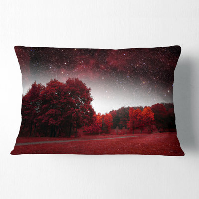 Coussin lombaire à imprimé paysage printanier