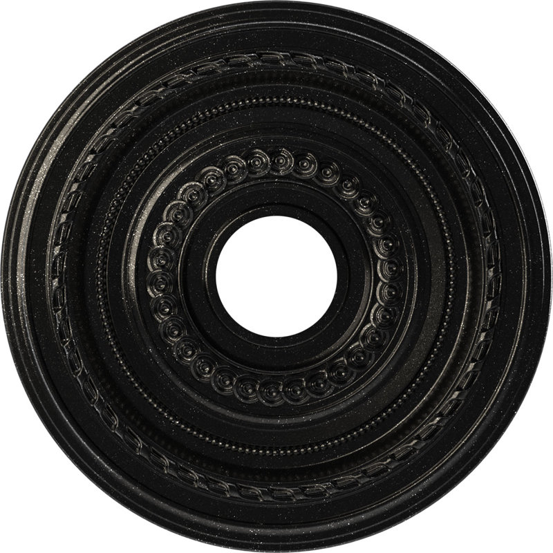 Cole Thermoformed PVC Ceiling Medallion, 16" H x 16" W x 1" D, Textured Metallic Galaxy