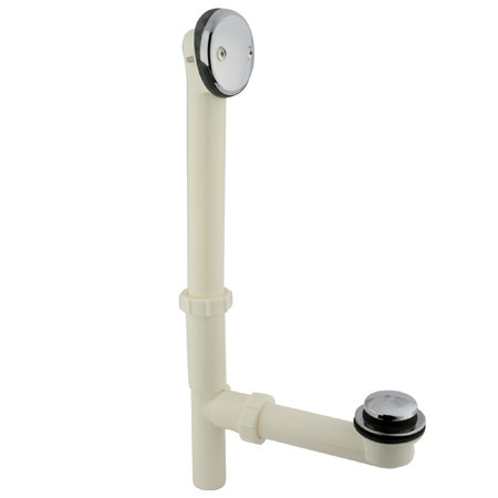 Drain de baignoire à pieds 1,5" avec trop-plein Made to Match, Chrome poli