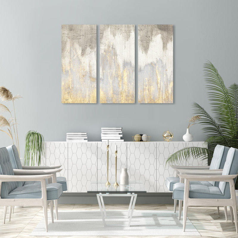 Golden Abstract Caves - Peinture
