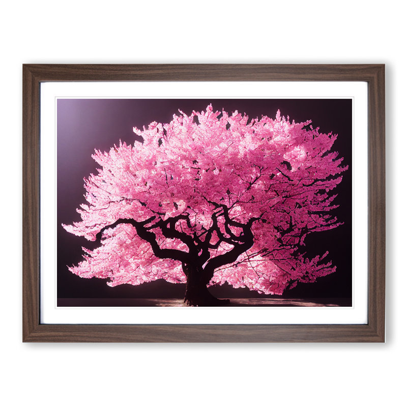 Showstopping Cherry Blossom Tree - Framed Print, 46cm H x 64cm W x 2cm D, Walnut