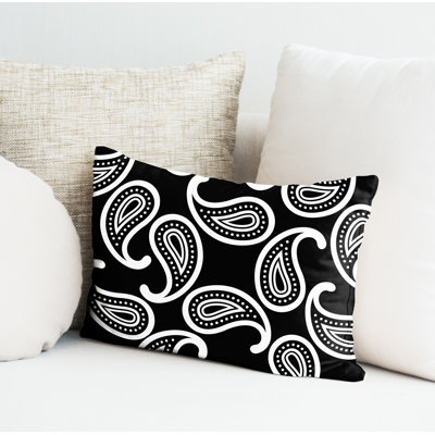 Paisley Outdoor Reversible Throw Pillow