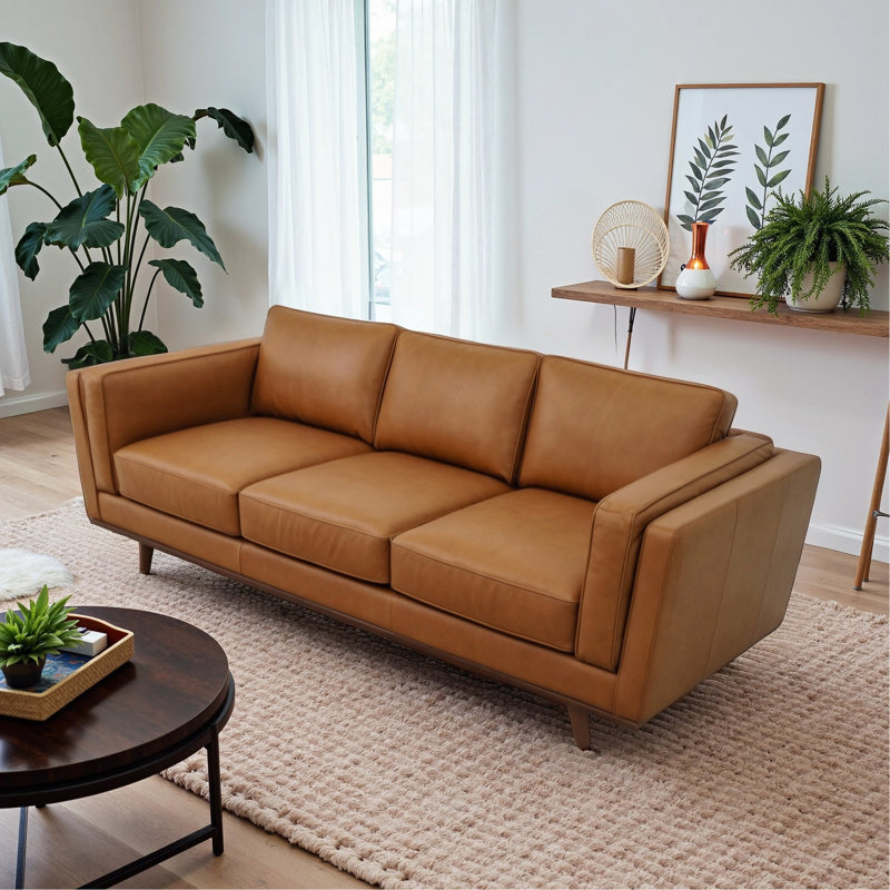 Canapé en cuir véritable Chase