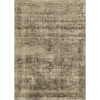 Vintage Floral Area Rug –  Traditional Carpet For Living Room & Bedroom – Low Pile, Non-Slip – Stain-Resistant Pet-Friendly