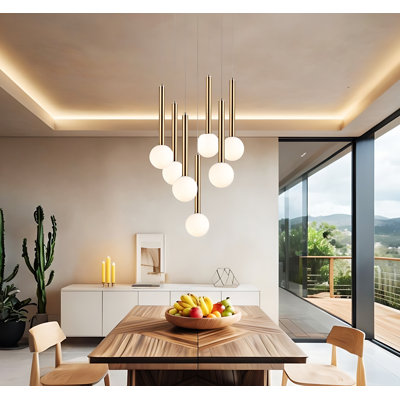 7-light Modern Raindrop Multi-light Cluster Chandelier