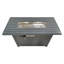 Foyer de table extérieur en acier au propane de 25 po H x 42 po avec couvercle