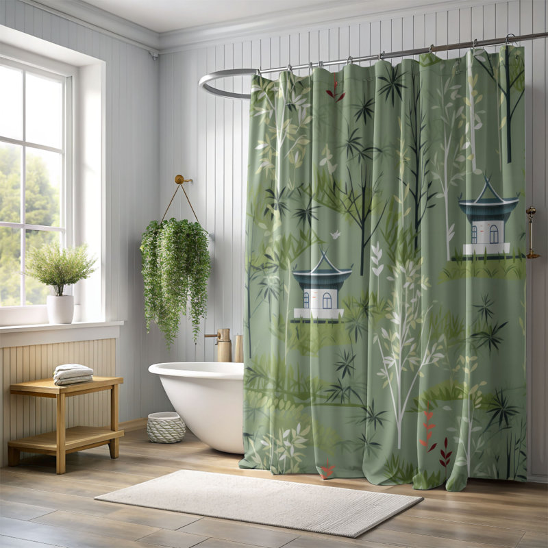 Rideaux de douche Bamboo Shades - Premium, H 74 po x l 71 po
