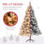 Arbre de Noël artificiel enneigé 6,5 pi avec 350 lumières claires, 1107 branches, support en métal et arbre de Noël articulé-77962090