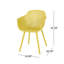 Chaise de lotus jaune pour salle à manger extérieure - Stable et tendance