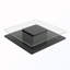 Table basse carrée avec plateau en verre et tablettes-2130184355