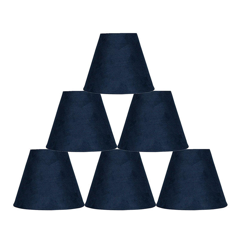 5'' H Leather Empire Lamp Shade, Navy Blue