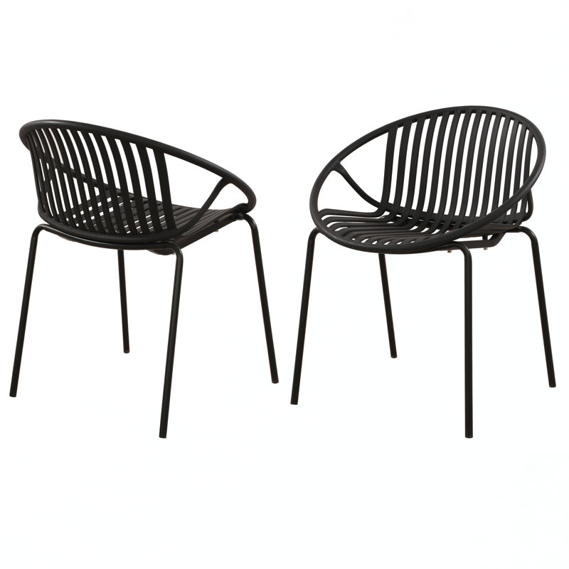 Patio Dining Chairs, Black