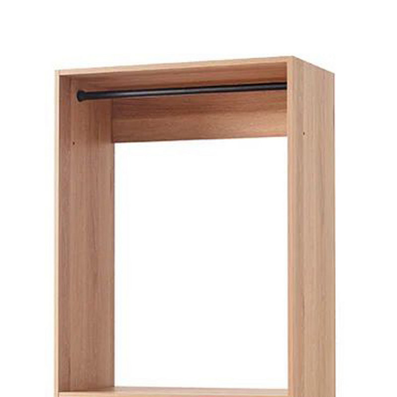 Dee Modular Closet System, 2 Compartments, 2 Hanging Rods, Brown/Black