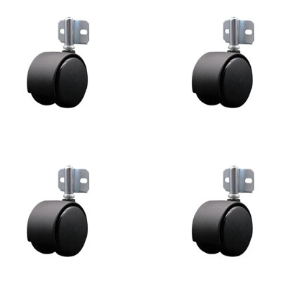 Nylon Wheel Caster with Side Mounting Bracket