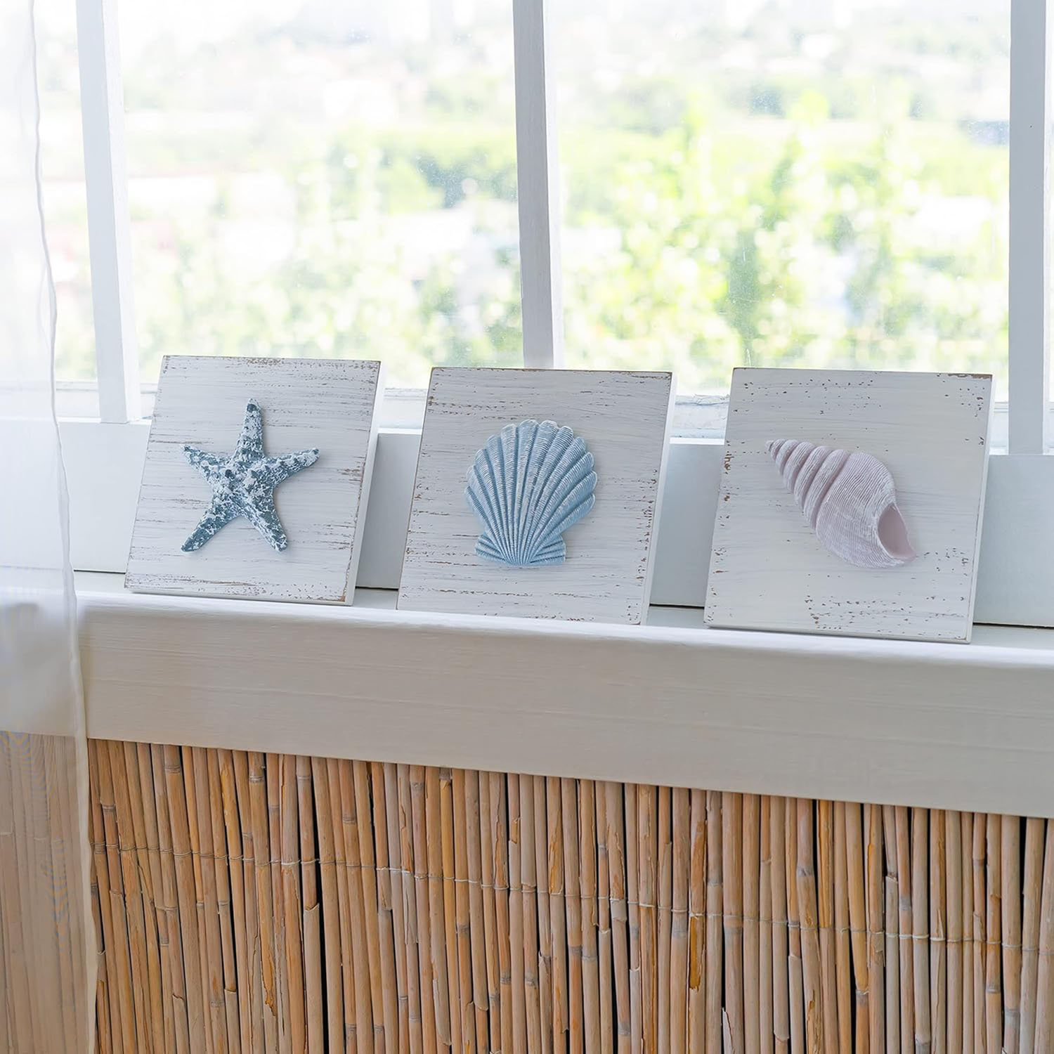 Beachcrest Home 3D Beach Wall Art - Seashell With Starfish For Coastal  Bathroom Decor, Ocean Inspired Decor For Bathroom, Coastal Bedroom, Living  Room Or Beach House, Set Of 3 (6”X 6”) | Wayfair, image size:1500x1500