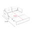 Coussin de canapé-lit standard en polyester blanc-252660005