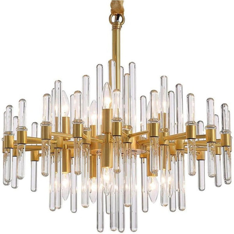 Lustre sphérique spoutnik à 10 lumières Treynor, H 16 po x l 84 po x P 17 po