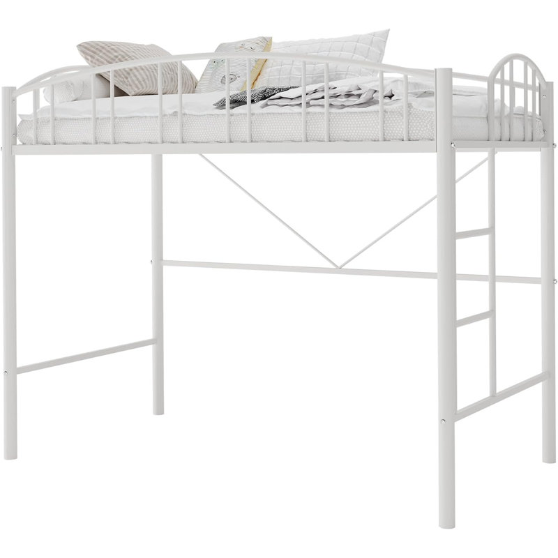 Twin Loft – White, Quiet, No Box Spring Needed, White