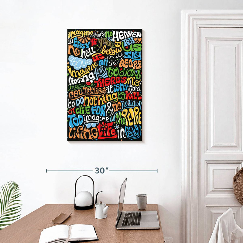 Tergel Imagine Quote, 30" H x 20" W