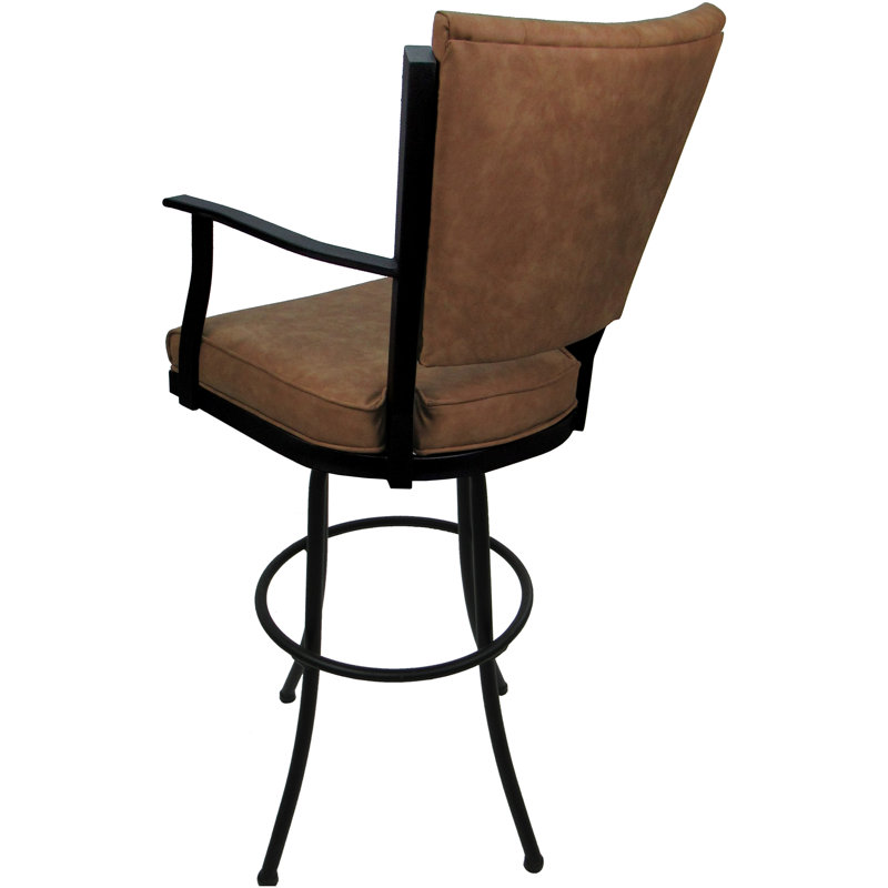 Tabouret pivotant en métal Mayka, Noir
